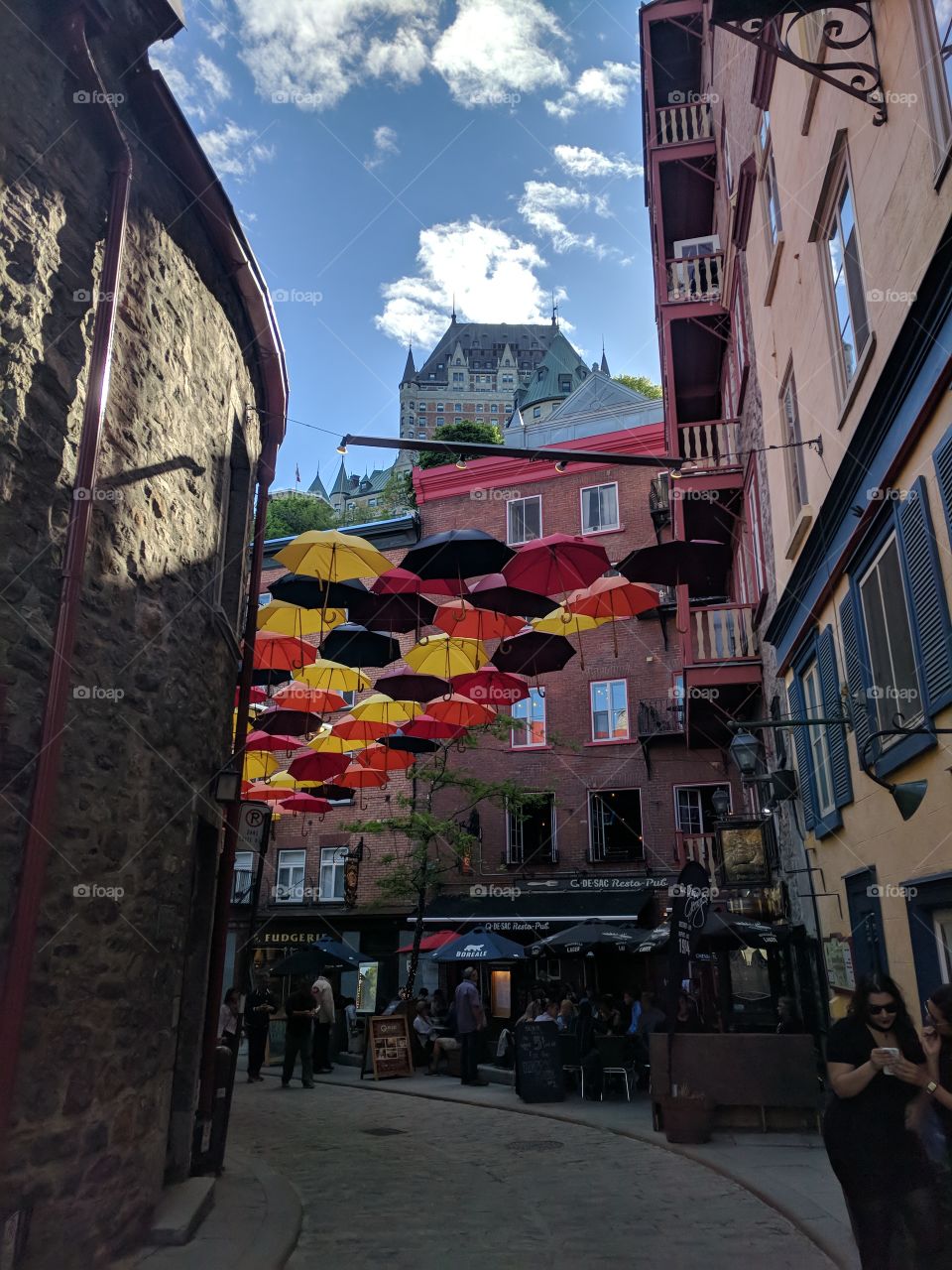 the umbrella's street of Quebec