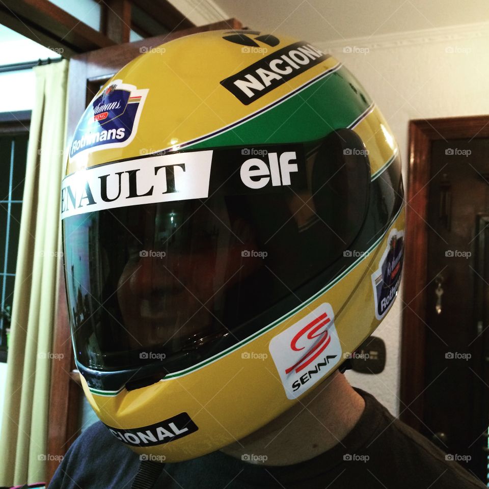 Ayrton Senna's helmet. 