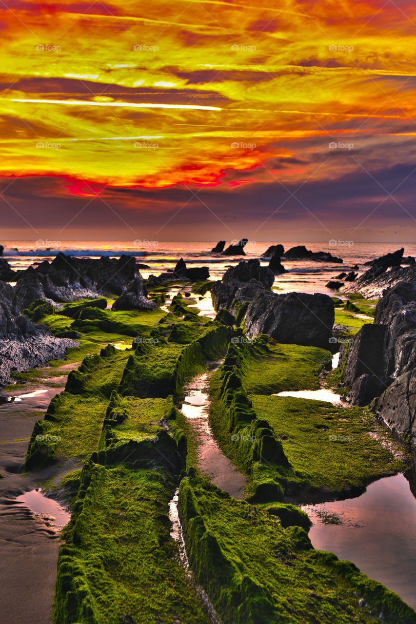 HDR sunset on the dragon rocks