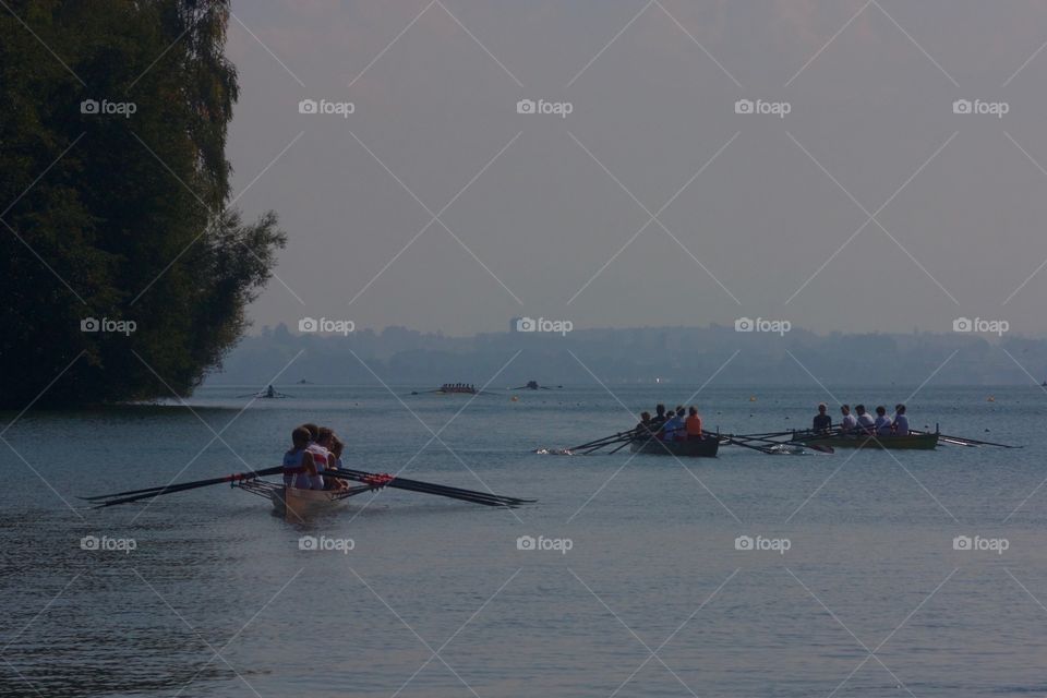 Rowing Competition In Sursee,Luzern