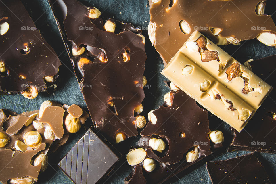 Directly above shot of chocolates