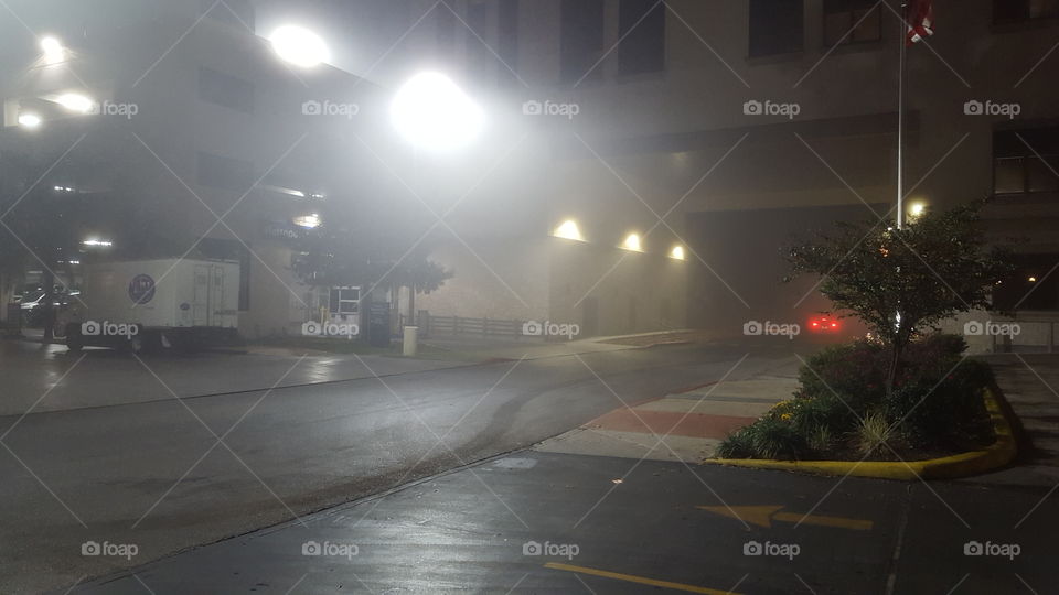 foggy hospital