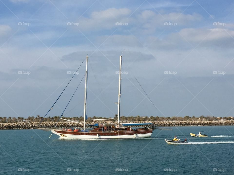 Boat waterfront Abu Dhabi