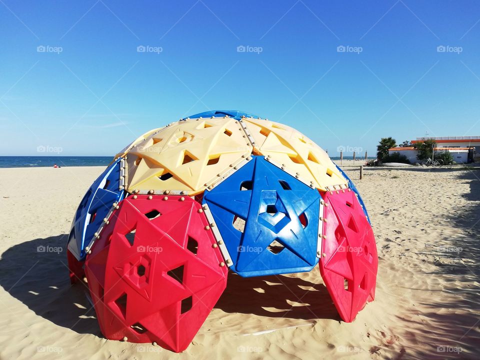 Igloo-shaped outdoor playground