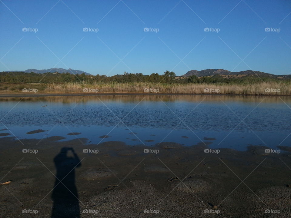 lake in costa rei. Sardinia