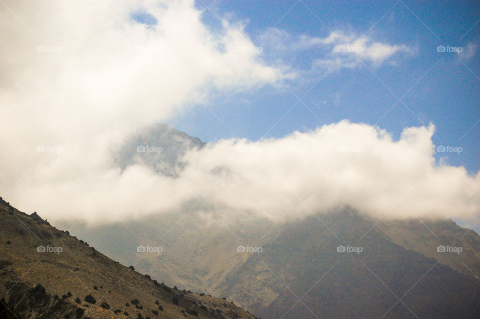 Mountains and clouds