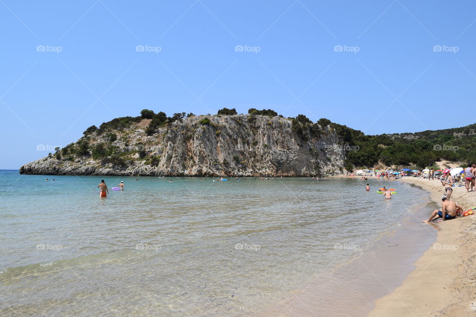 Greece summer beach. Greece Voidokoilia summer beach