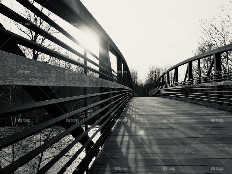 A walk in the woods, and across the bridge. I hope there aren’t any trolls! 