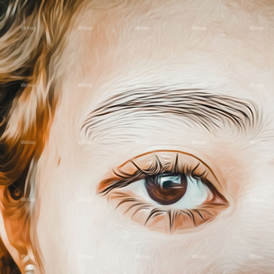 oil painting filter - eye