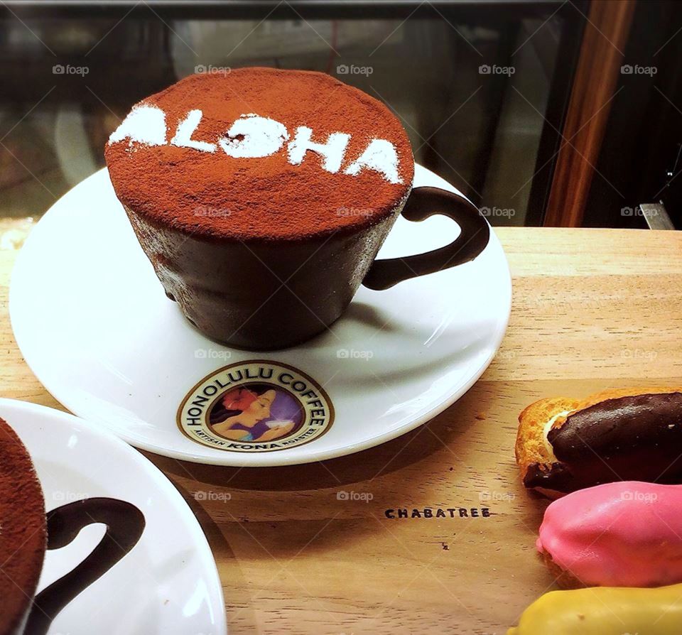 coffee in chocolate cup