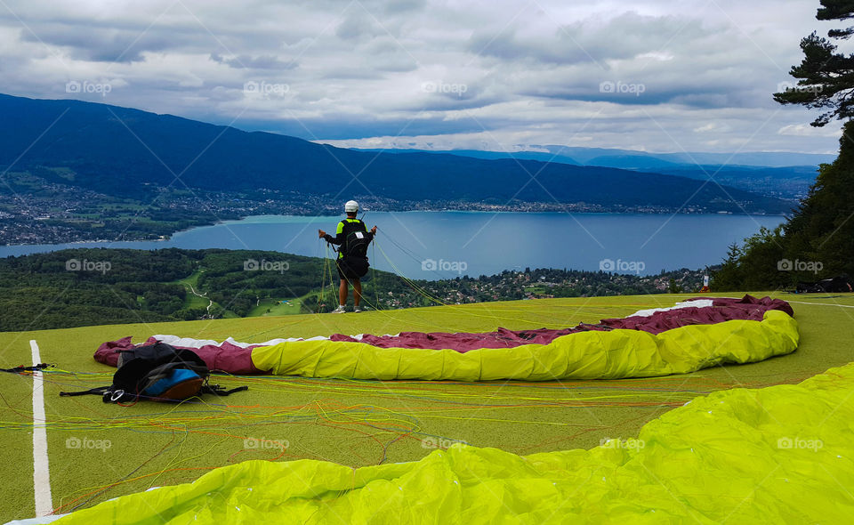 Paraglider in Annecy, France