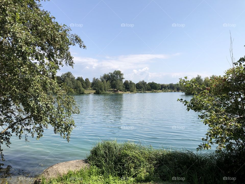 Summer feeling in Austria - very clean lake near Linz, Upper Austria