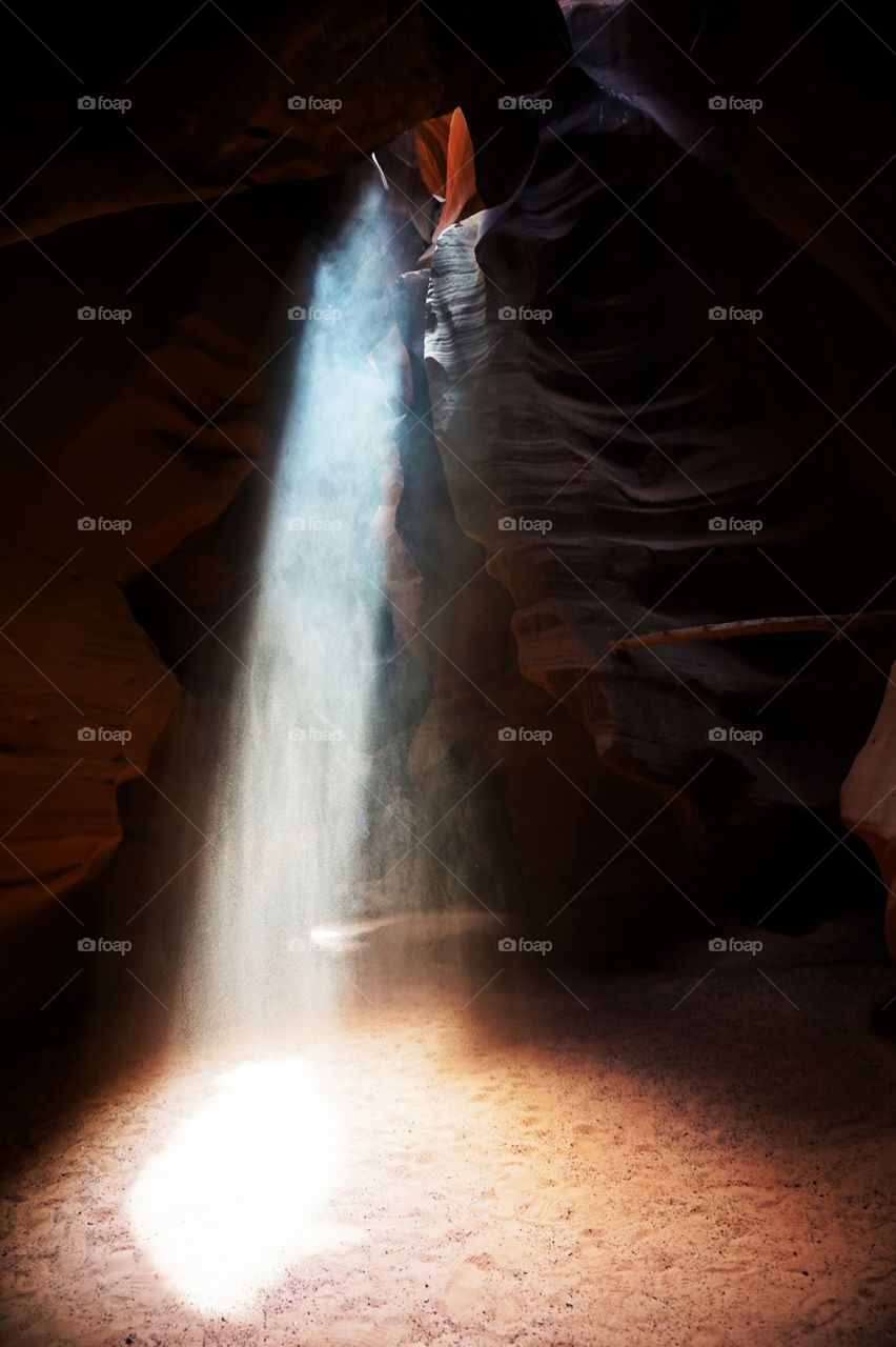 sand in a ray of light