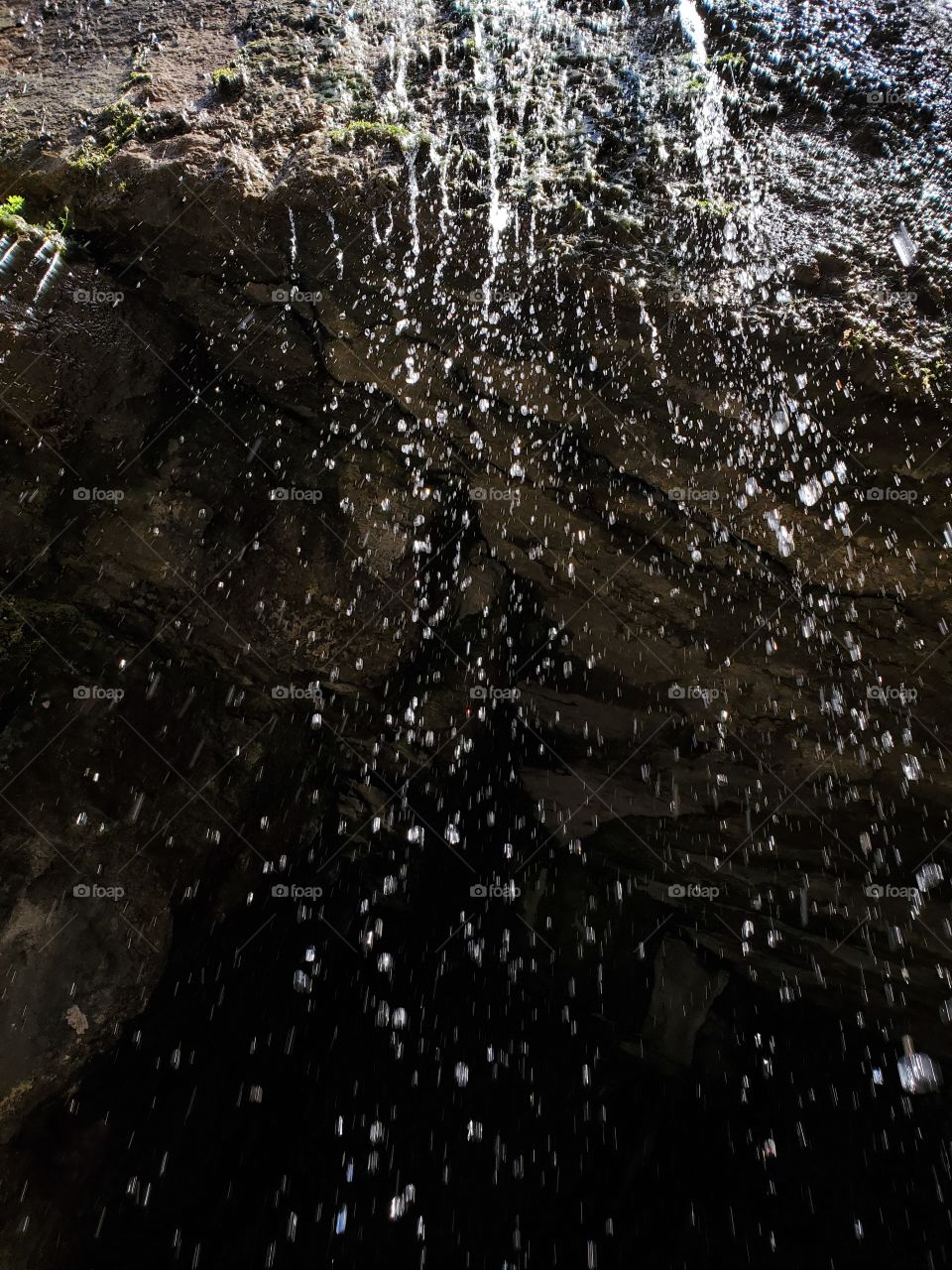 water falling on your face