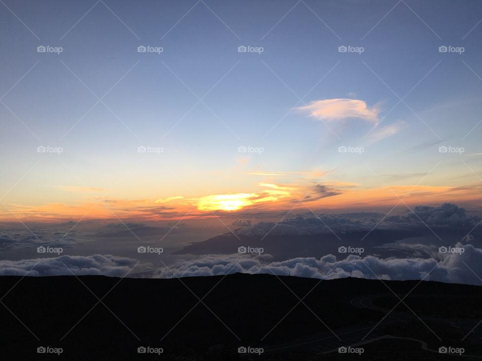 Dramatic sky at sunset