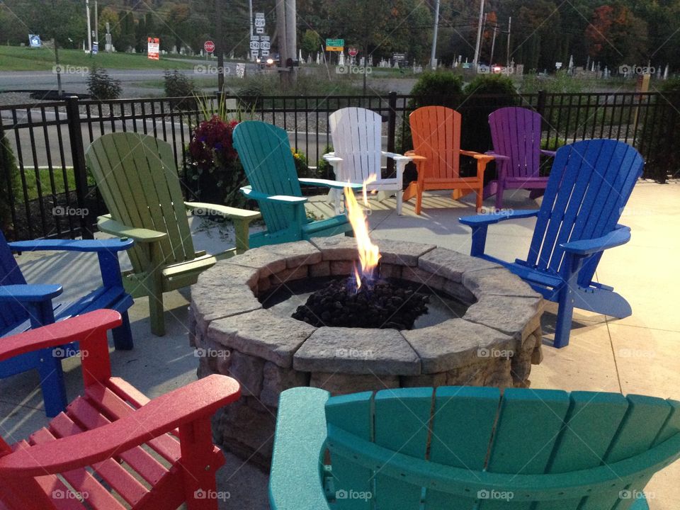 colorful chairs