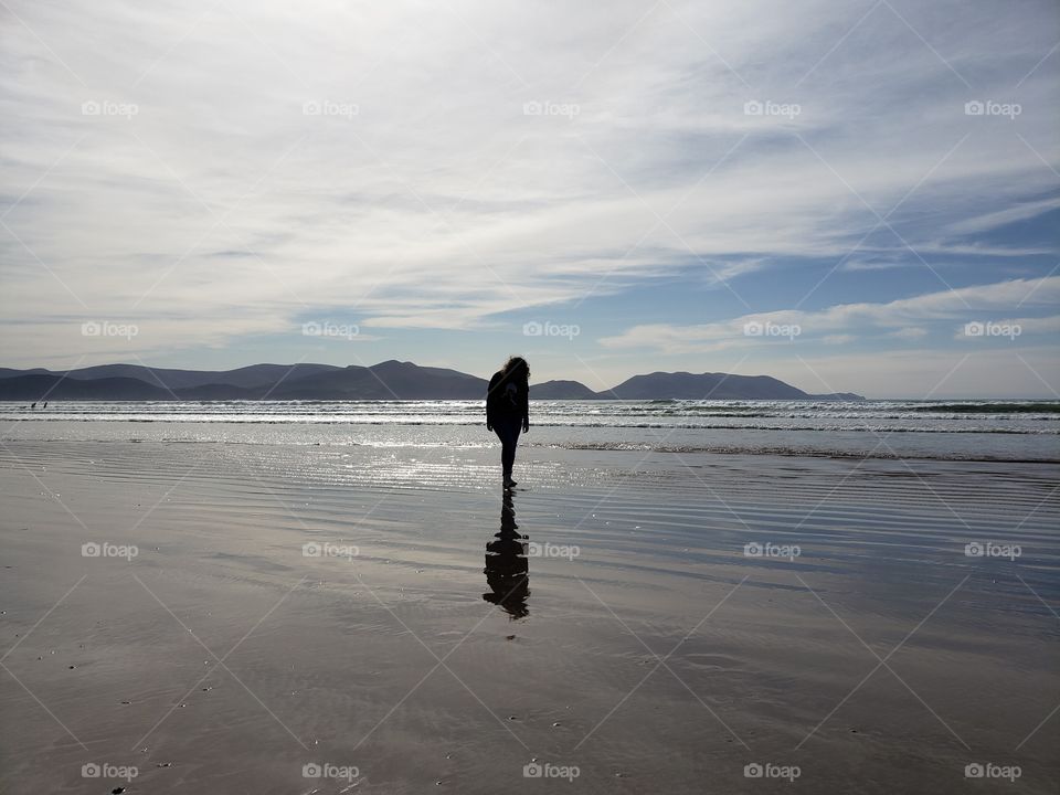 Walking on the beach