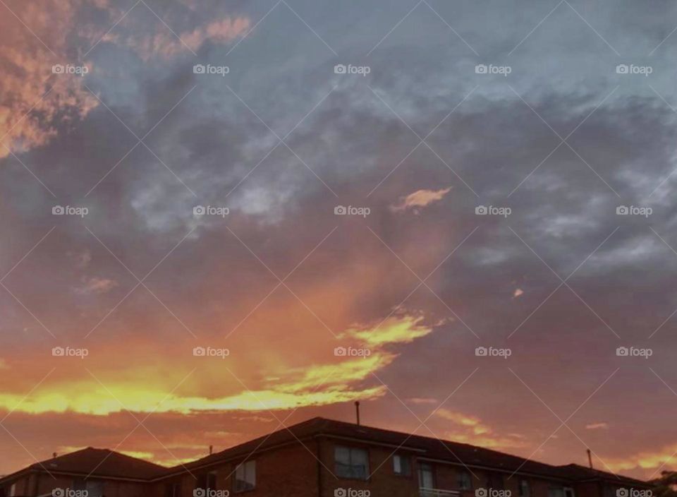 “When sunsets appear in a form of a fire  always remember that behind it is a beautiful blue sky.”~S.Gibson