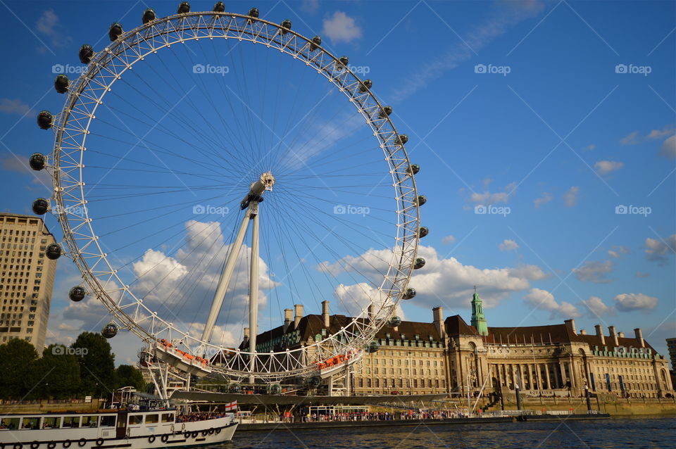 Millennium Wheel. London's Wheel Taken From The River Thames