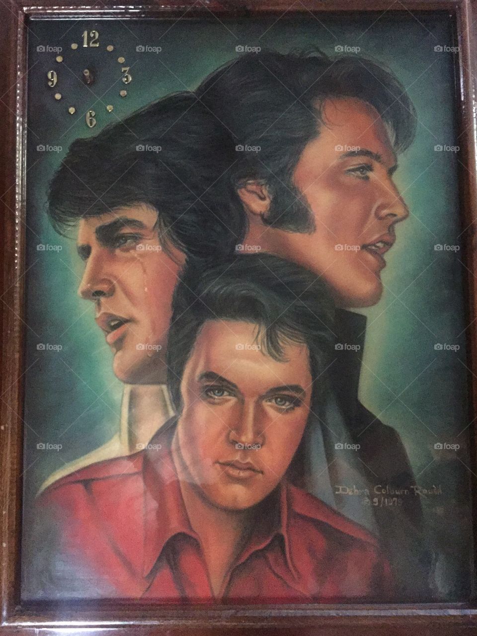 Clock Elvis picture portrait 