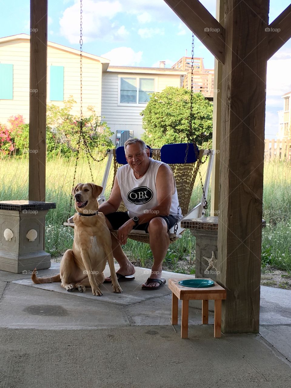 Relaxing on the swing 