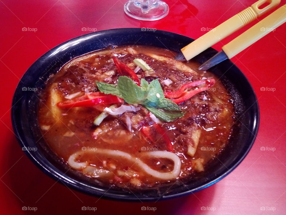 Malaysia Kota Kinabalu Assam Laksa Noodle