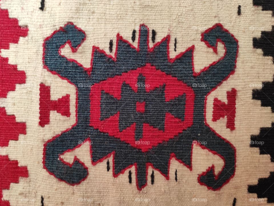 Pirot traditional carpet from Serbia motive