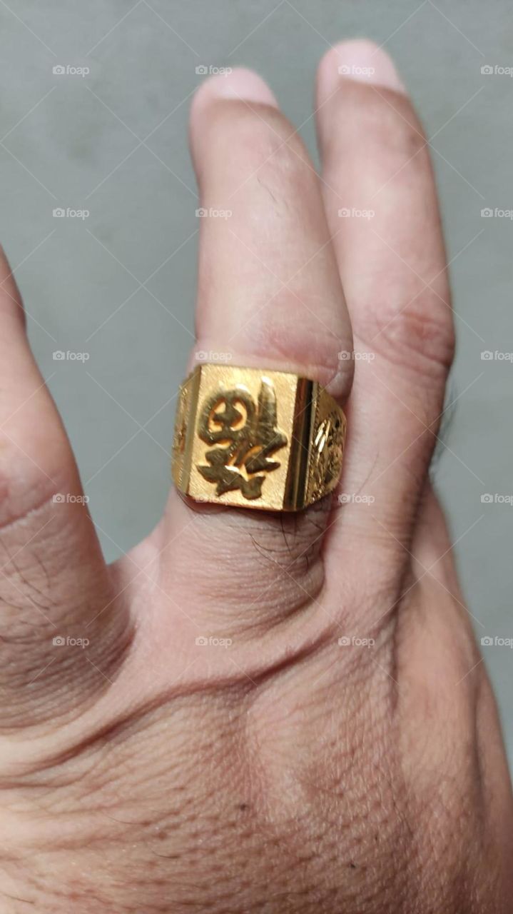 Wearing my favorite gold ring