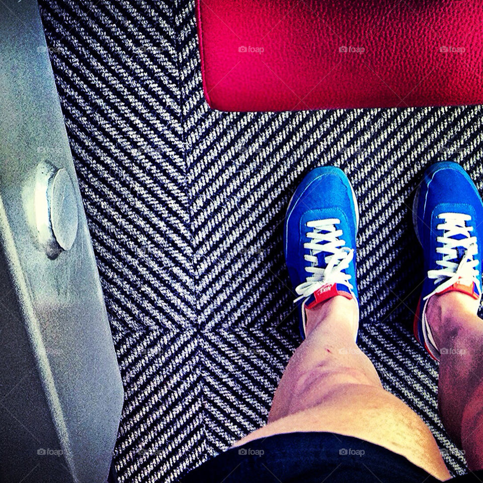 Tuesdays I train legs in my blue nike trainers