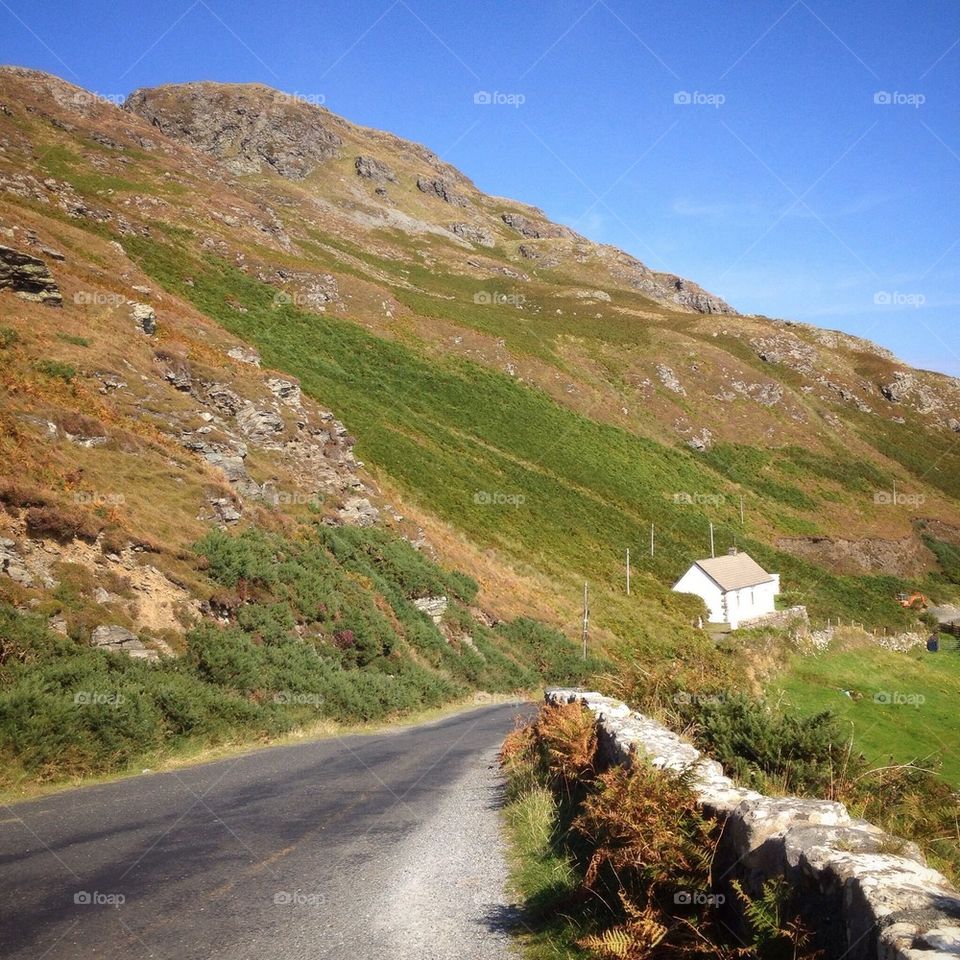 Hilly landscape in Ireland