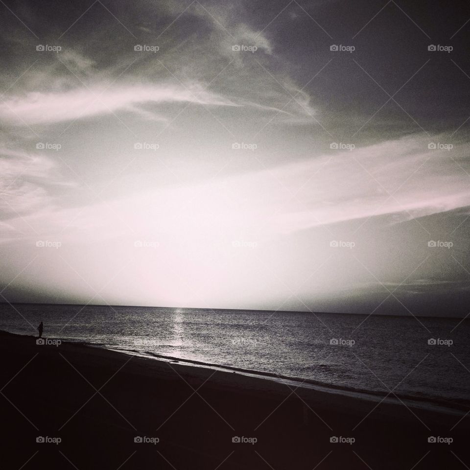 Black and White Sunset