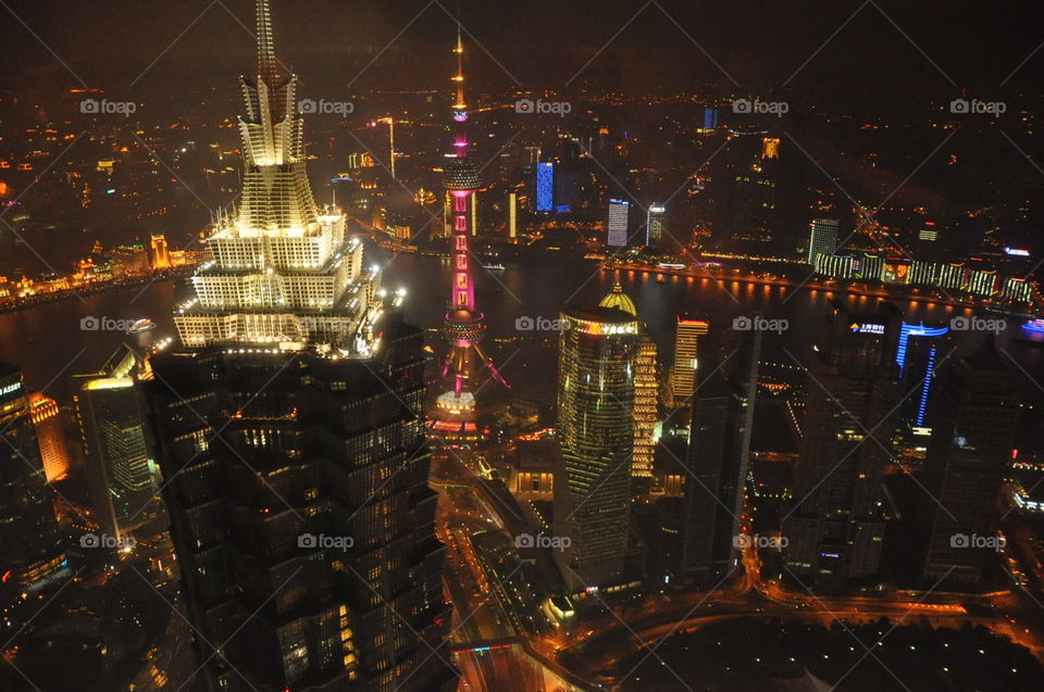 Shanghai city by night