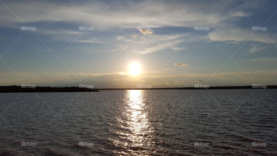 Sunset At Lake Thunderbird Norman Oklahoma