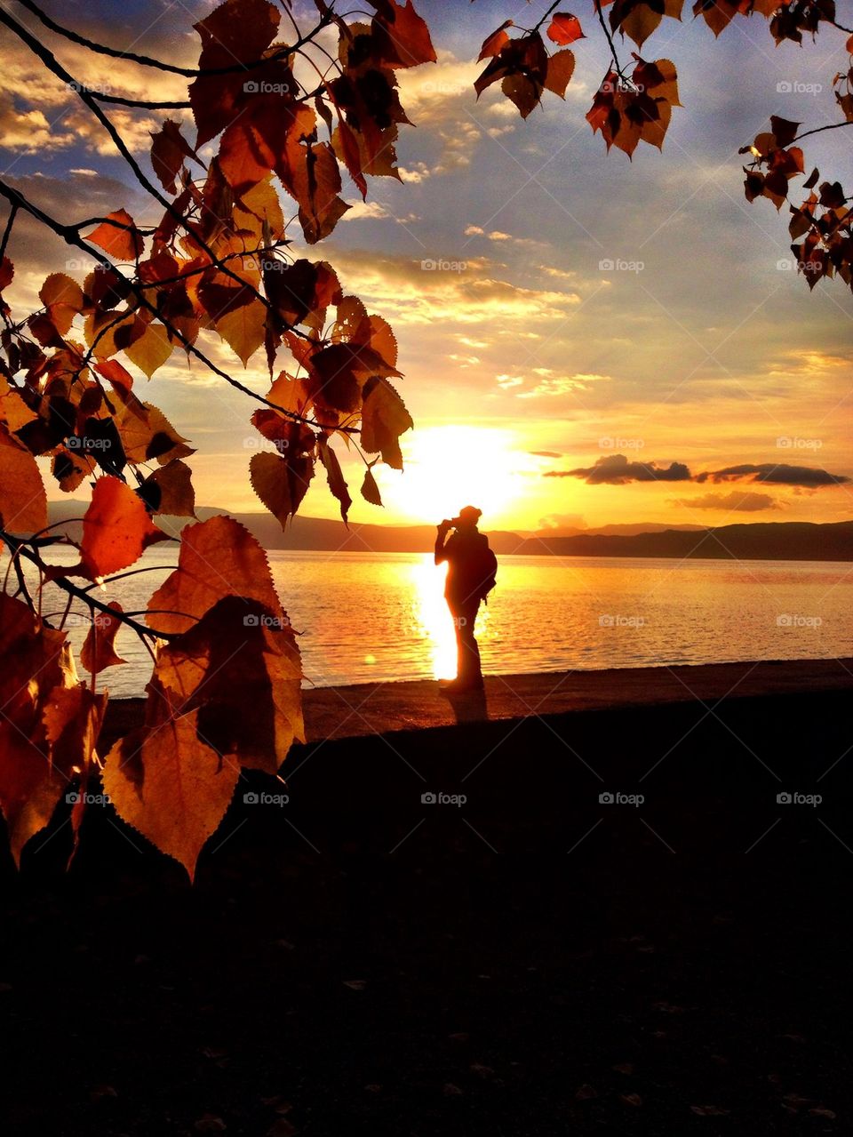 Capturing the sunset at Lake Ohrid
