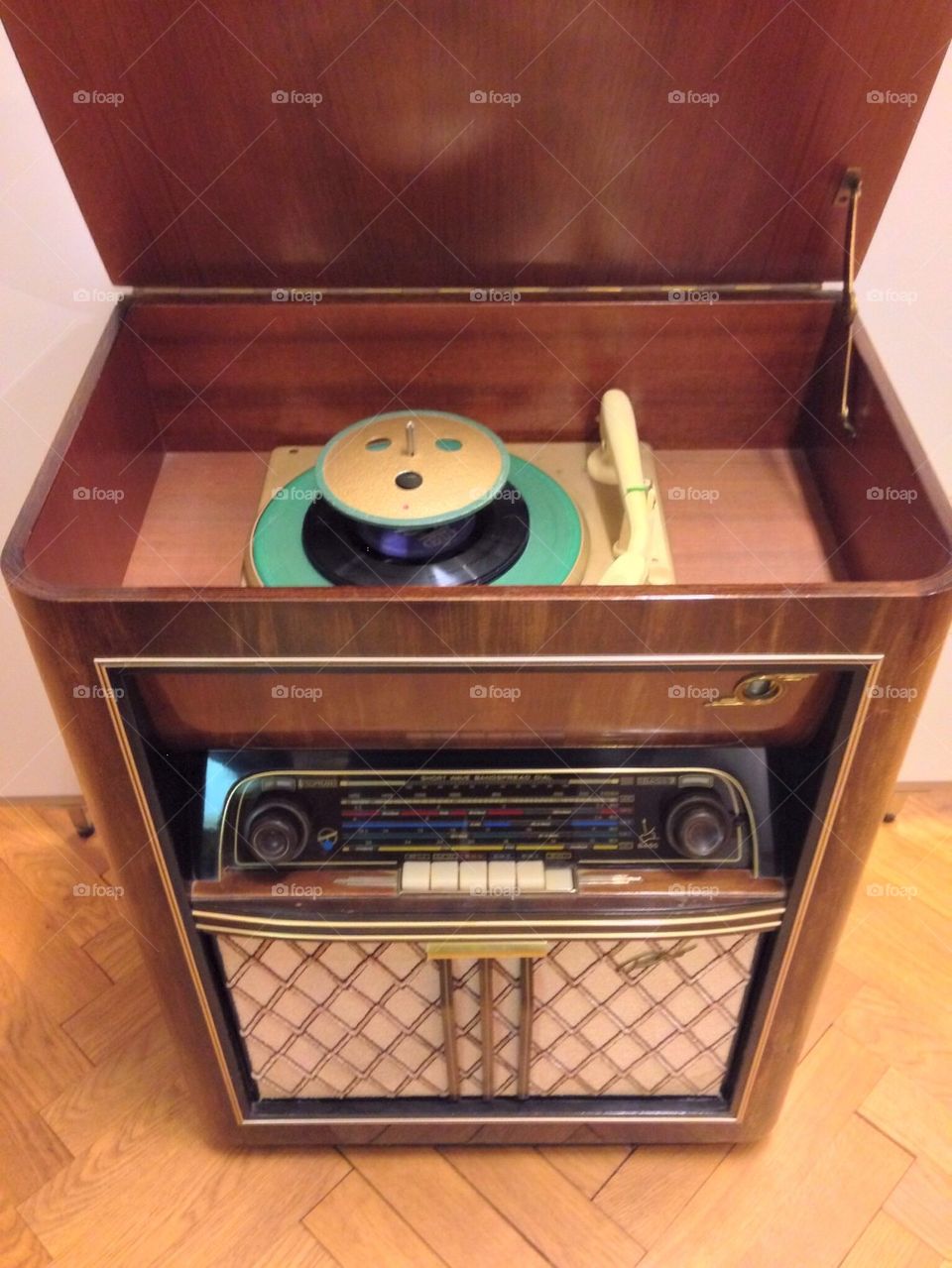 Old record player and Radio
