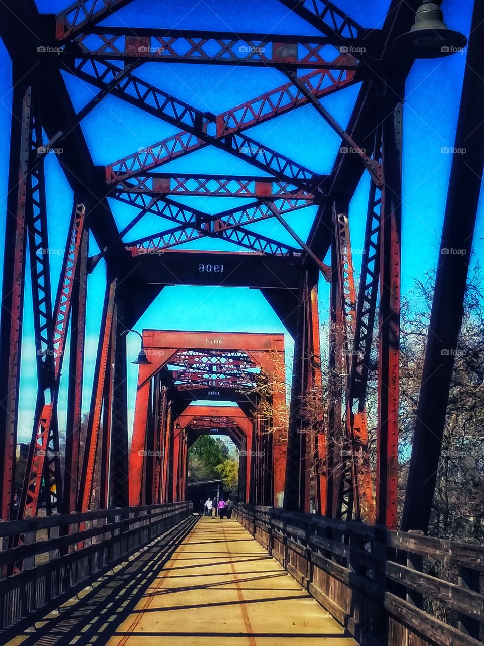 Old bridge rust colored