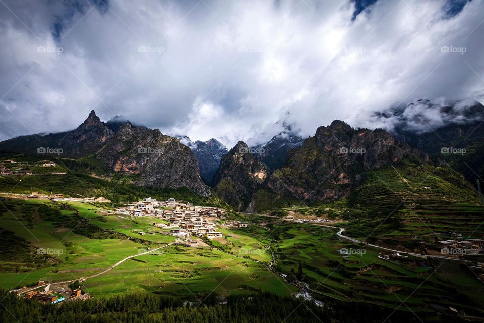 a village in the mountains