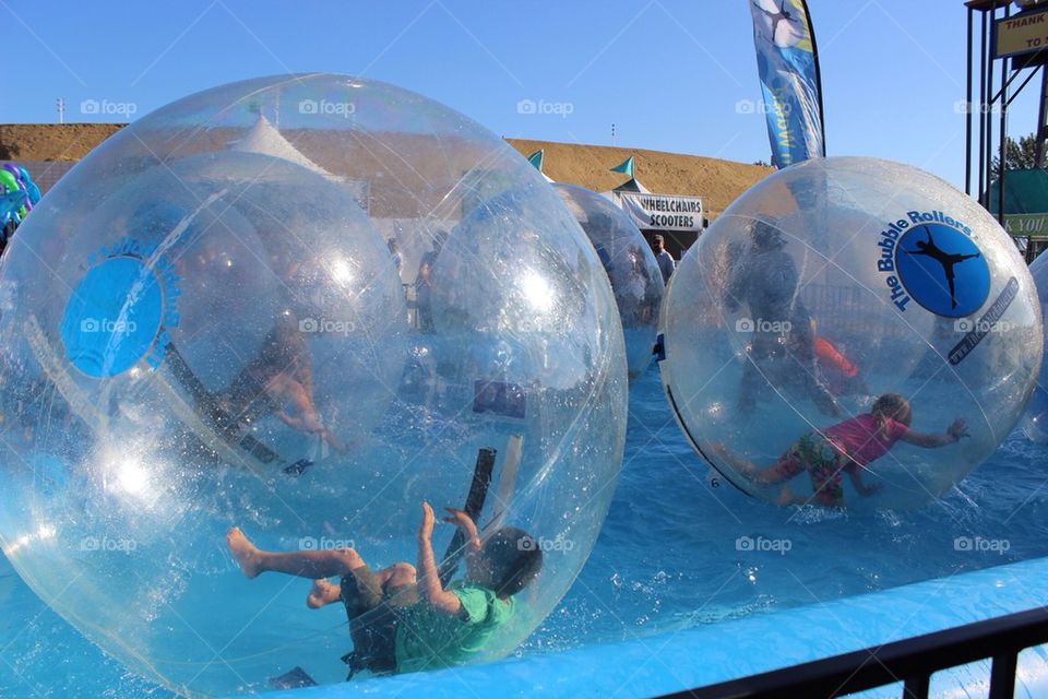 Kids in Hamster Balls