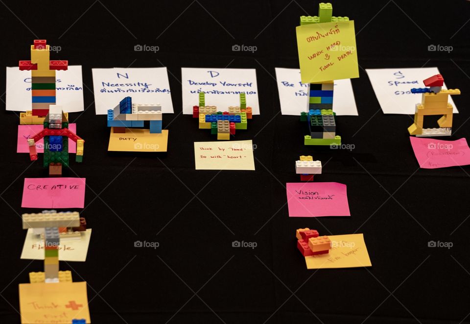 Work shop to make lego to show working style at management training class