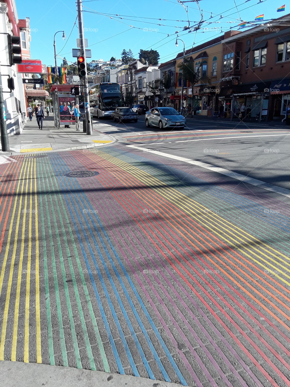 Castro street rainbow cross street San Francisco California