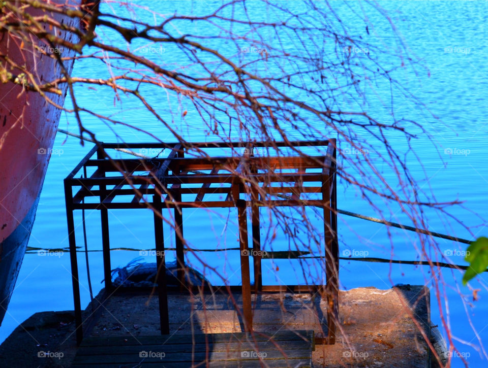 Rostig båtställning