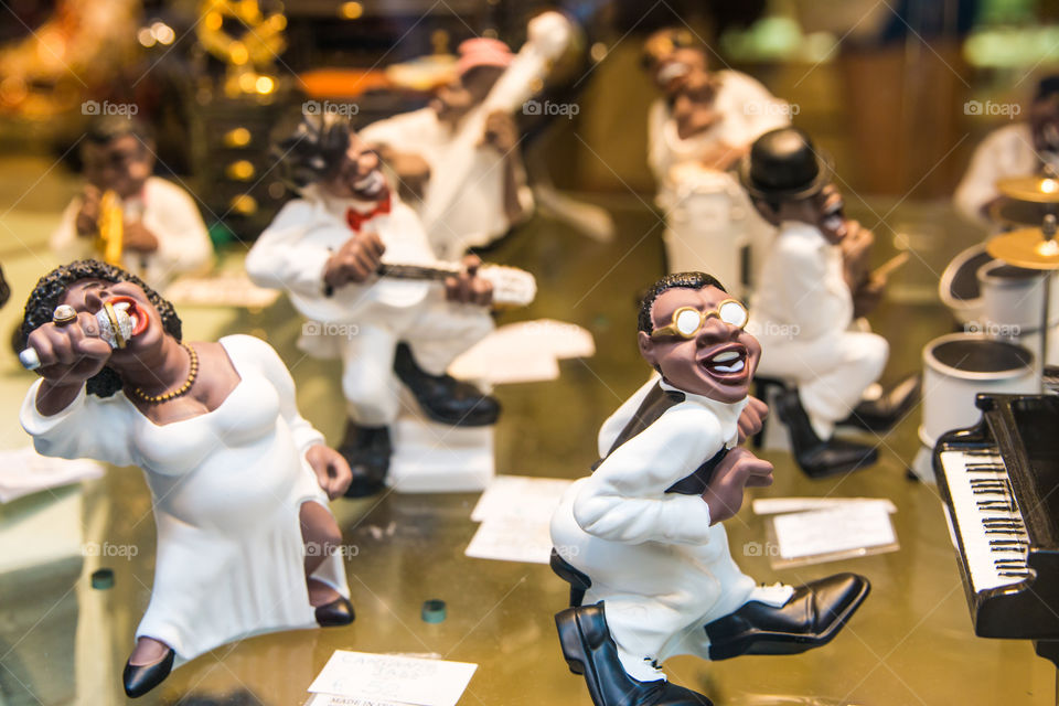 Miniature Of Jazz Music Players
