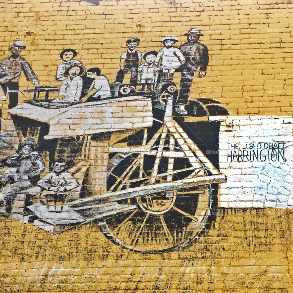 Brick Building Mural