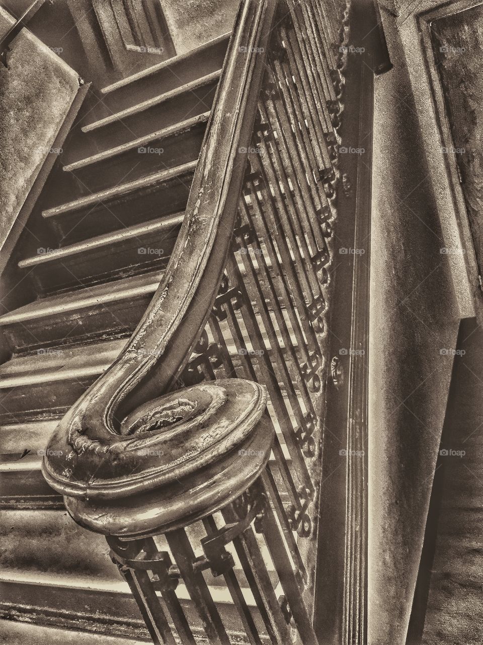 Old wooden staircase