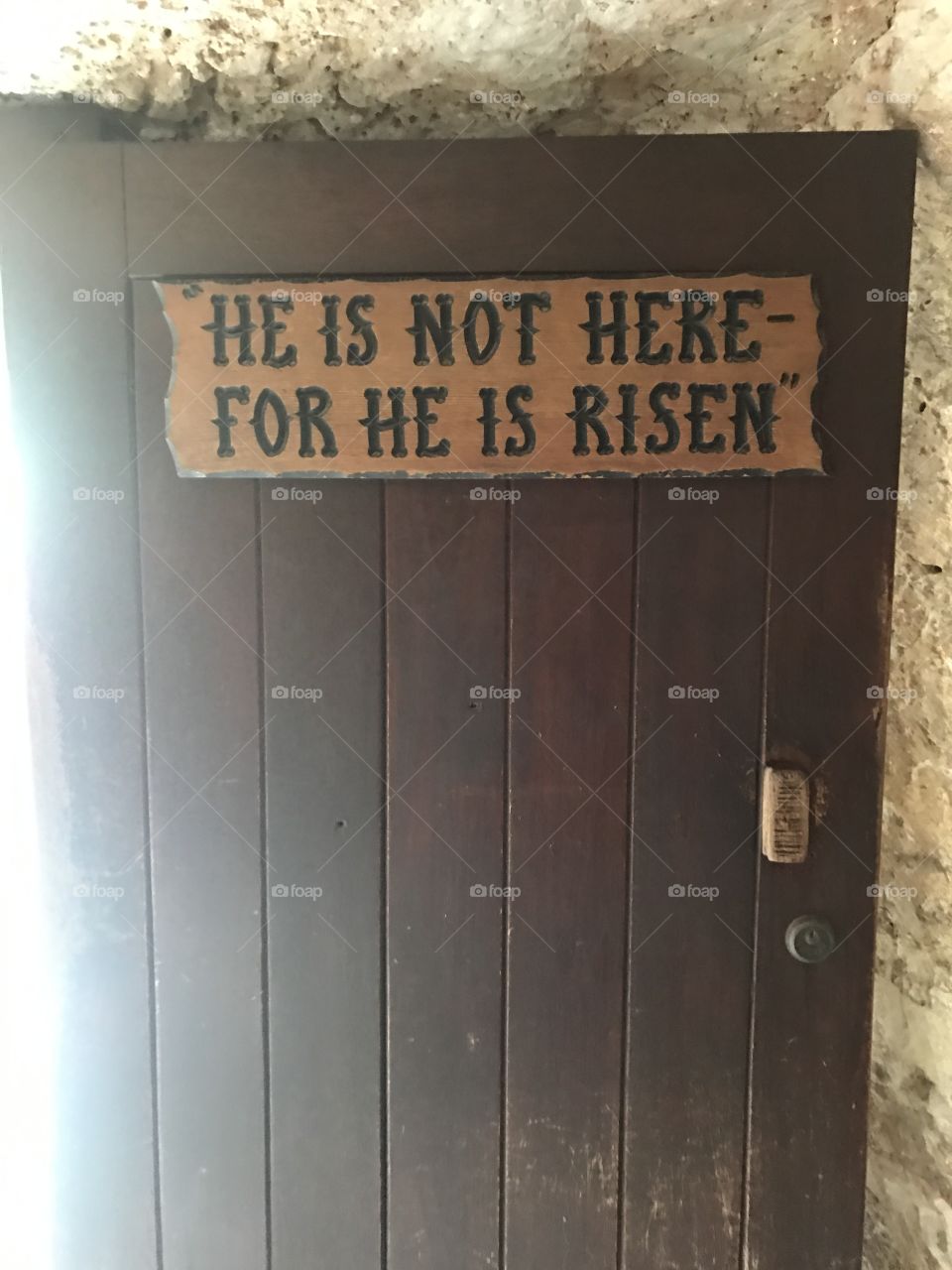 Religion - Door leading to the Empty Tomb of Jesus in - Jerusalem,  Israel.