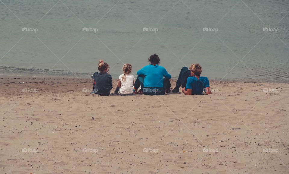 Family time near the sea