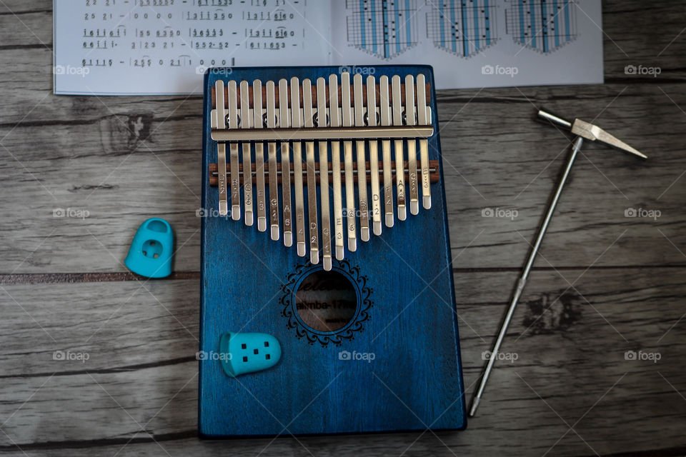 Gorgeous blue kalimba