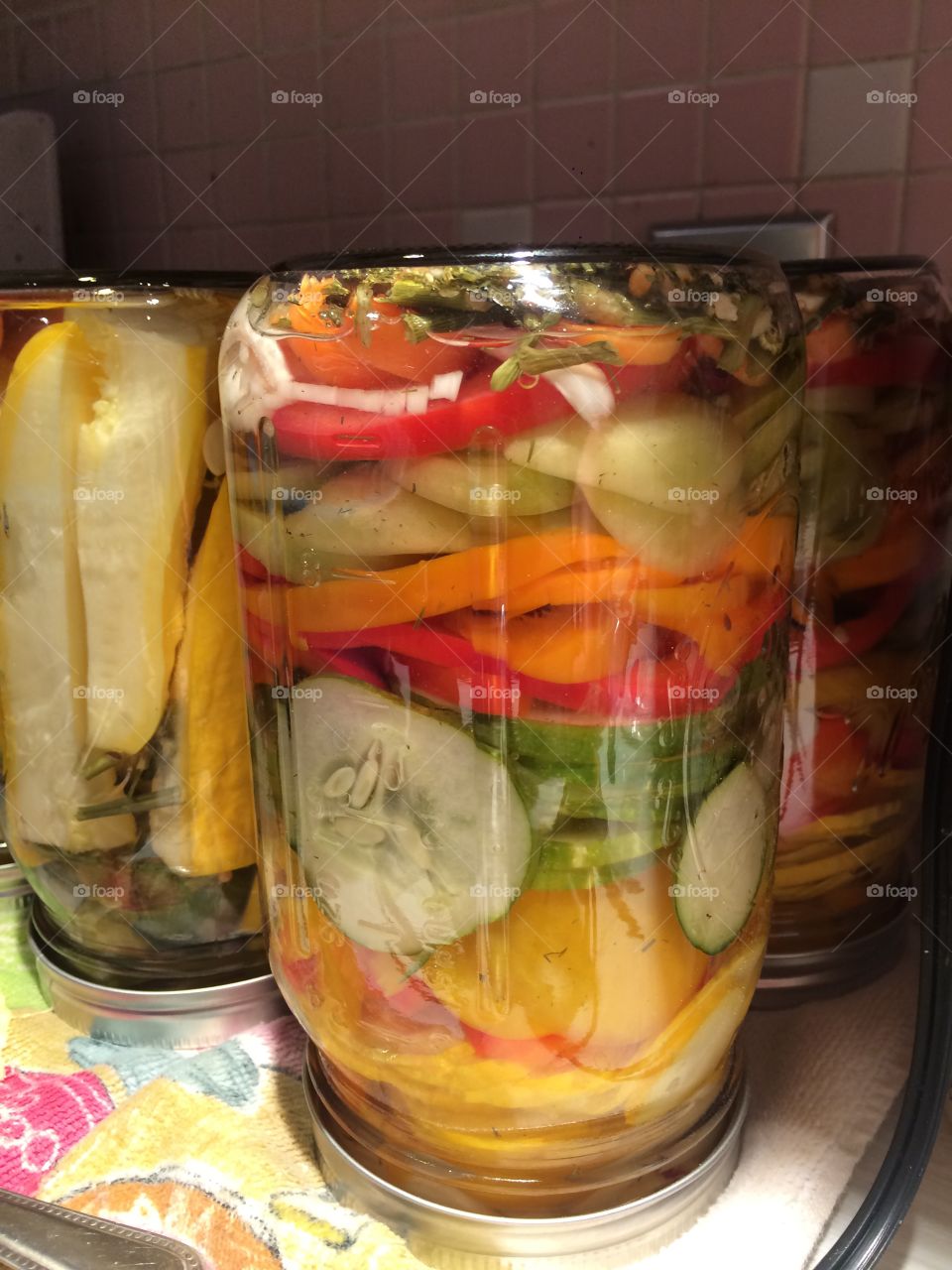 Vegetables in a jar