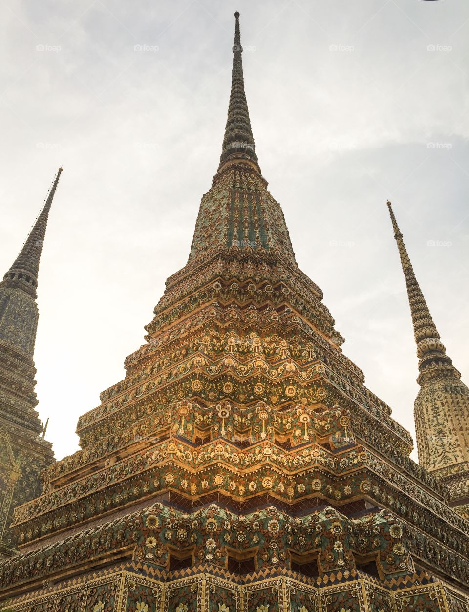 Bangkok/Thailand-March 15 2019:Fine art ..Beautiful temple , Wat Pho also spelled Wat Po, is a Buddhist temple complex