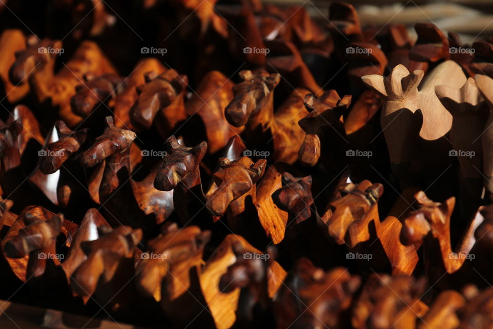Wooden camel souvenirs 